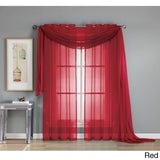 Window Elements Diamond Sheer Voile 216-inch Curtain Scarf