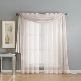 Window Elements Diamond Sheer Voile 216-inch Curtain Scarf