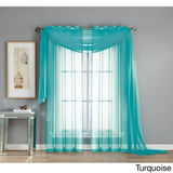 Window Elements Diamond Sheer Voile 216-inch Curtain Scarf