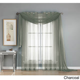 Window Elements Diamond Sheer Voile 216-inch Curtain Scarf