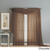Window Elements Diamond Sheer Voile 216-inch Curtain Scarf