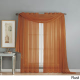 Window Elements Diamond Sheer Voile 216-inch Curtain Scarf