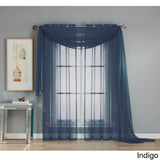 Window Elements Diamond Sheer Voile 216-inch Curtain Scarf