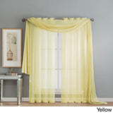 Window Elements Diamond Sheer Voile 216-inch Curtain Scarf