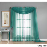 Window Elements Diamond Sheer Voile 216-inch Curtain Scarf