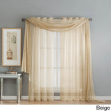 Window Elements Diamond Sheer Voile 216-inch Curtain Scarf