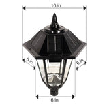 Gama Sonic Windsor Bulb Black Modern Solar Landscape Lamp Post Light