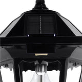 Gama Sonic Windsor Bulb Black Modern Solar Landscape Lamp Post Light