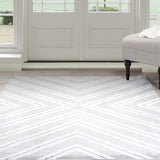 Windsor Home Kaleidoscope Area Rug - Grey & White - 3'4" x 5'