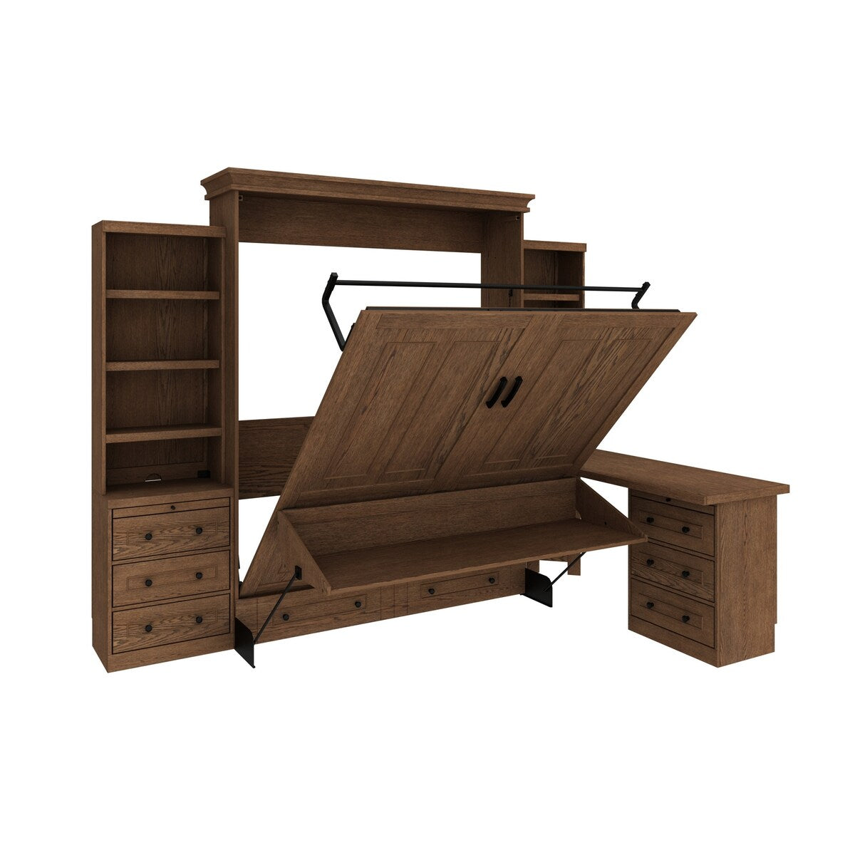 Henderson Queen Office Murphy Desk Bed - 2 Piers, Desktop