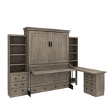 Henderson Queen Office Murphy Desk Bed - 2 Piers, Desktop