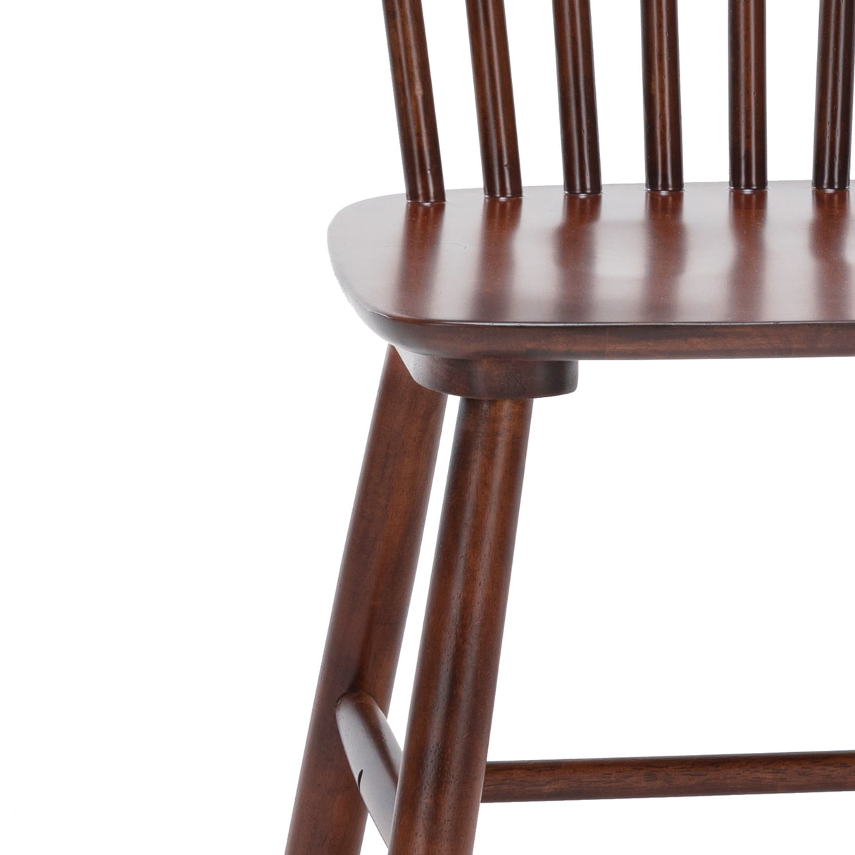 LUE BONA Windsor Solid Wood Dining Chairs For Kitchen And Dining Room Set of 4 - 18.1"D x 18.1"W x 35.1"H