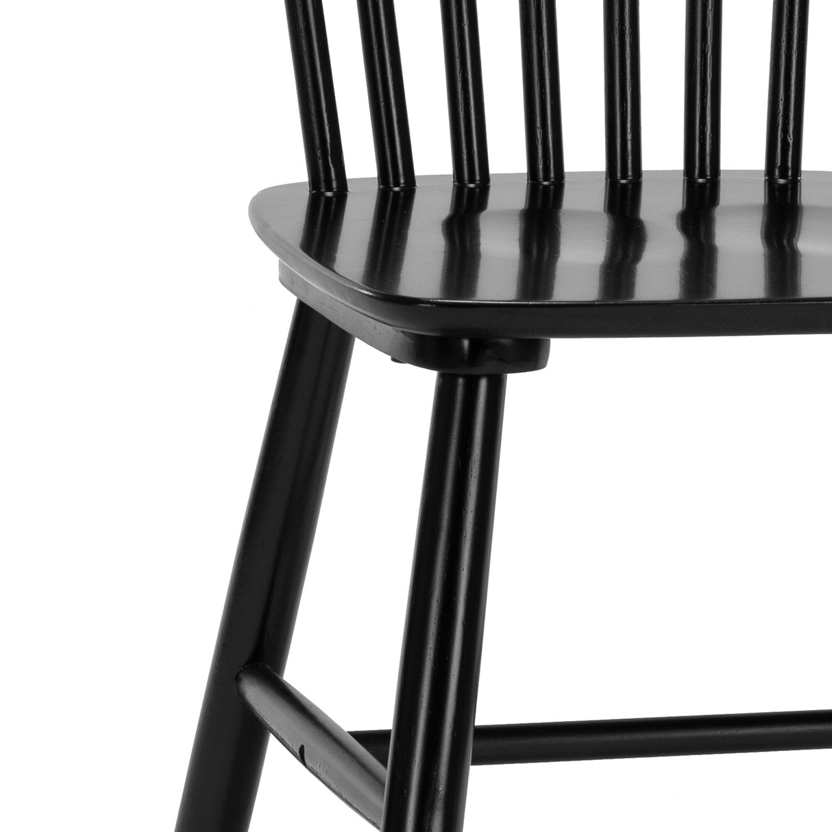 LUE BONA Windsor Solid Wood Dining Chairs For Kitchen And Dining Room Set of 4 - 18.1"D x 18.1"W x 35.1"H