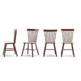 LUE BONA Windsor Solid Wood Dining Chairs For Kitchen And Dining Room Set of 4 - 18.1"D x 18.1"W x 35.1"H