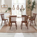 LUE BONA Windsor Solid Wood Dining Chairs For Kitchen And Dining Room Set of 4 - 18.1"D x 18.1"W x 35.1"H