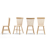 LUE BONA Windsor Solid Wood Dining Chairs For Kitchen And Dining Room Set of 4 - 18.1"D x 18.1"W x 35.1"H