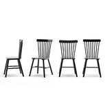 LUE BONA Windsor Solid Wood Dining Chairs For Kitchen And Dining Room Set of 4 - 18.1"D x 18.1"W x 35.1"H