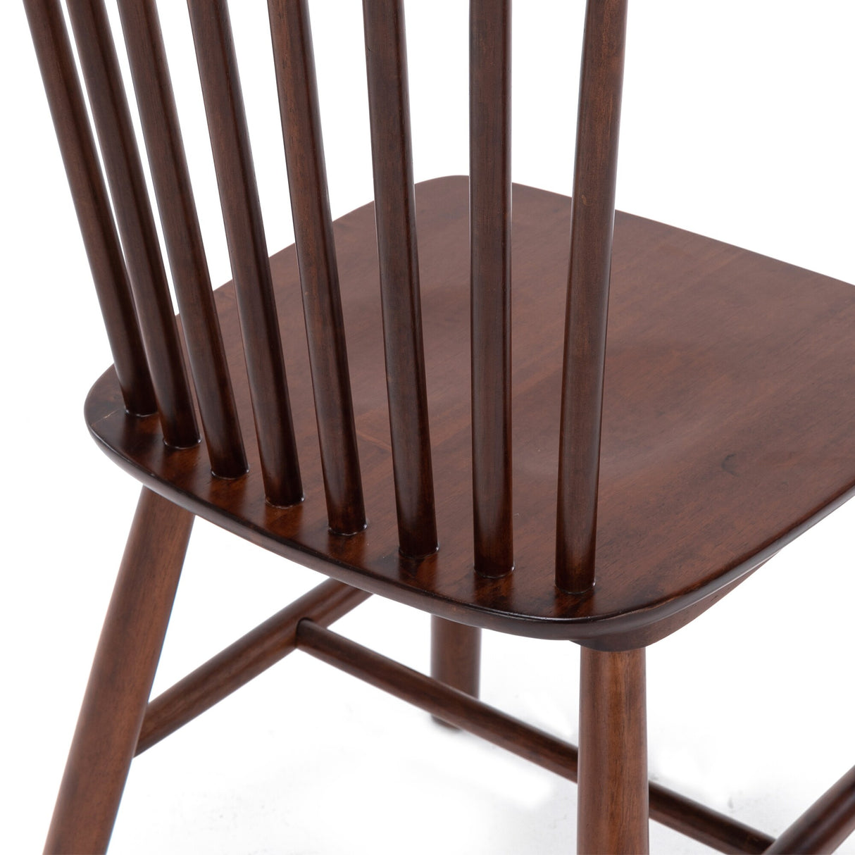 LUE BONA Windsor Solid Wood Dining Chairs For Kitchen And Dining Room Set of 4 - 18.1"D x 18.1"W x 35.1"H