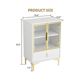 Wine cabinet with doors and drawers,glass wine rack and Bar Cabinet with storage room