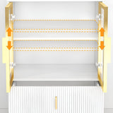 Wine cabinet with doors and drawers,glass wine rack and Bar Cabinet with storage room