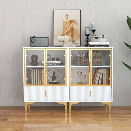 Wine cabinet with doors and drawers,glass wine rack and Bar Cabinet with storage room
