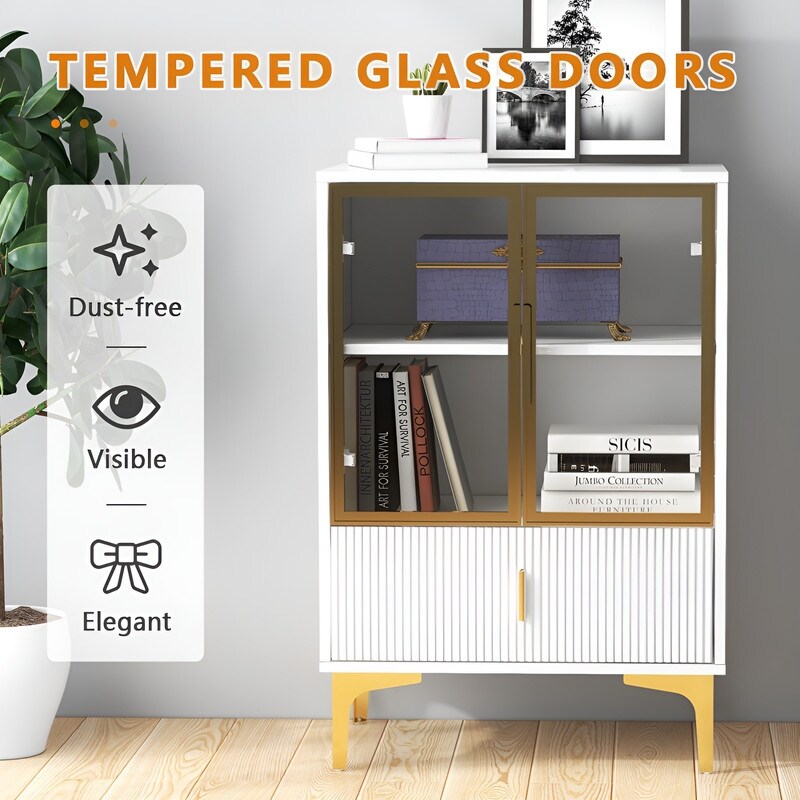 Wine cabinet with doors and drawers,glass wine rack and Bar Cabinet with storage room