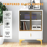 Wine cabinet with doors and drawers,glass wine rack and Bar Cabinet with storage room