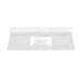 Winette 49" x 22" Quartz Bathroom Vanity Top with White Rectangular Cermic Sink and Backsplash