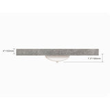 Winette 49" x 22" Quartz Bathroom Vanity Top with White Rectangular Cermic Sink and Backsplash