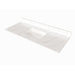 Winette 49" x 22" Quartz Bathroom Vanity Top with White Rectangular Cermic Sink and Backsplash