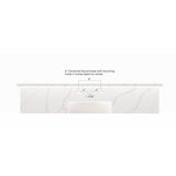 Winette 49" x 22" Quartz Bathroom Vanity Top with White Rectangular Cermic Sink and Backsplash