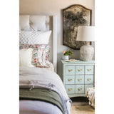 Cream Wingback Button-tufted Queen Bed
