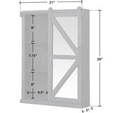 FirsTime & Co. Winona Farmhouse Barn Door Cabinet Mirror, Mirror, 21 x 5.5 x 28 in, American Designed