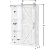 FirsTime & Co. Winona Farmhouse Barn Door Cabinet Mirror, Mirror, 21 x 5.5 x 28 in, American Designed