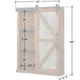 FirsTime & Co. Winona Farmhouse Barn Door Cabinet Mirror, Mirror, 21 x 5.5 x 28 in, American Designed