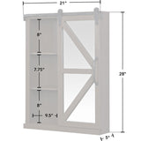 FirsTime & Co. Winona Farmhouse Barn Door Cabinet Mirror, Mirror, 21 x 5.5 x 28 in, American Designed