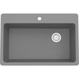 Winpro Granite Composite 33" (W) x 22" (L) x 9-1/2" (H) Single Bowl Dual Mount Sink
