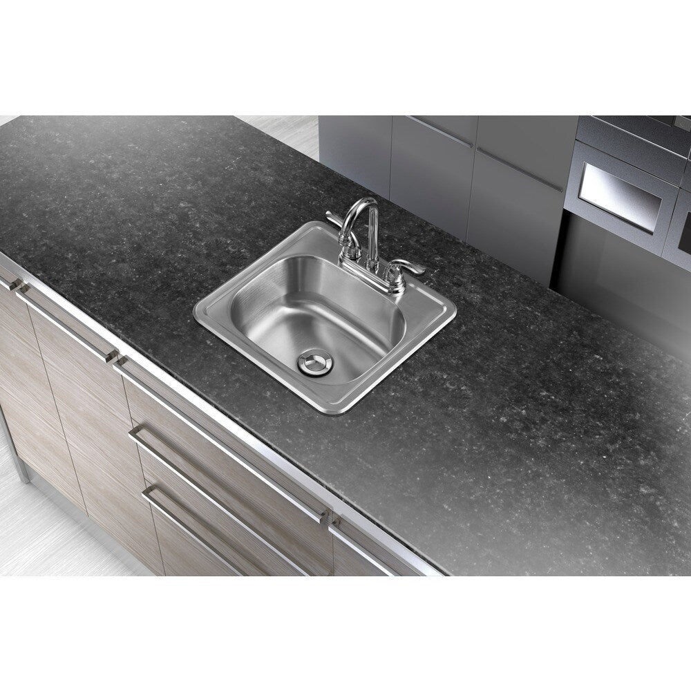 Winpro Top Mount Single Bowl Stainless Steel Bar Sink
