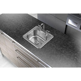 Winpro Top Mount Single Bowl Stainless Steel Bar Sink