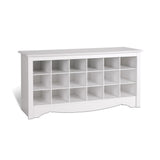 Winslow White Shoe Storage Cubbie Bench