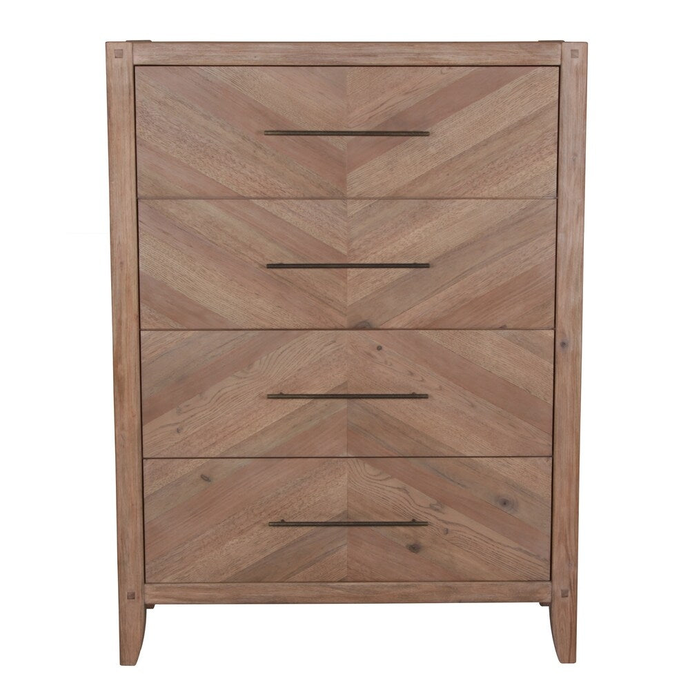 Winston Rustic Modern White Washed Chest