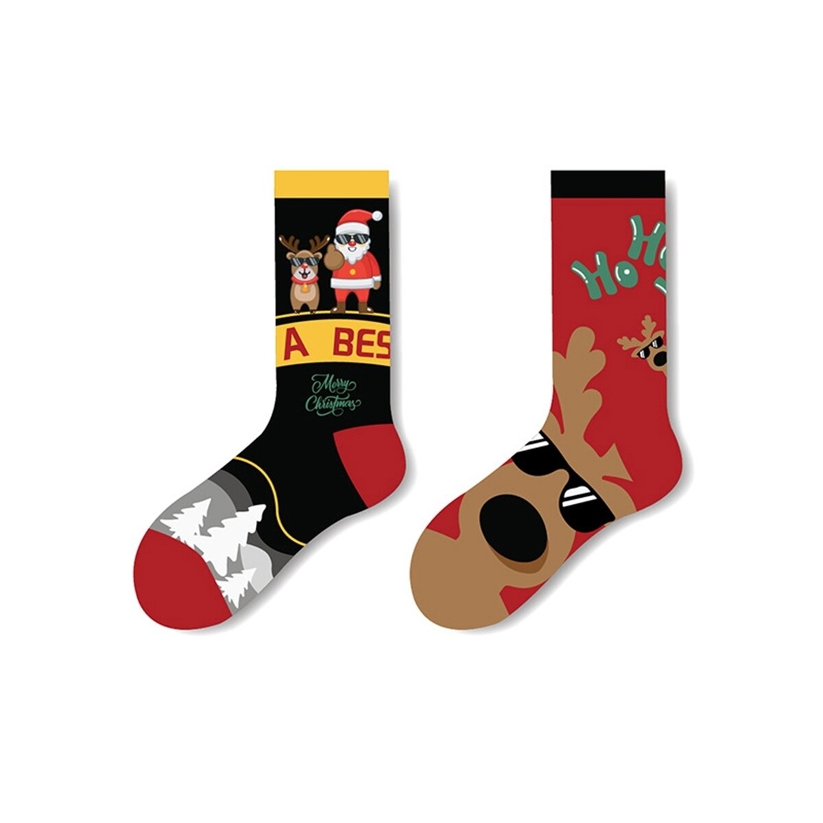 Winter Socks Colorful Cartoon Print MidTube AntiSlip Thick Knitted Elastic Breathable Colorfast No Warm AntiShrink