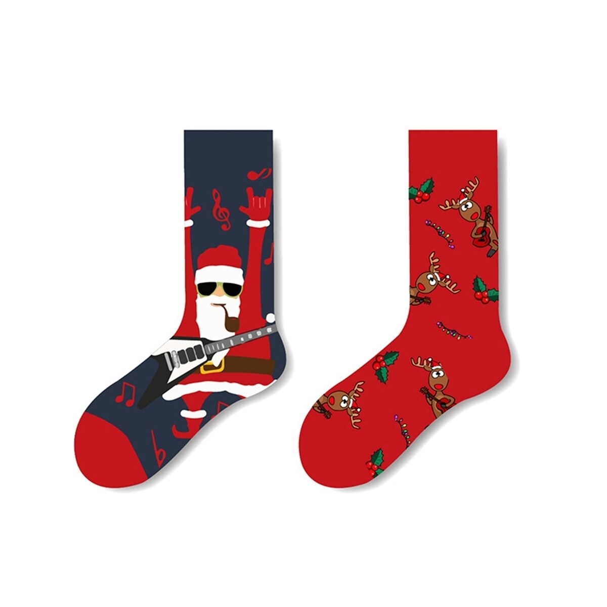 Winter Socks Colorful Cartoon Print MidTube AntiSlip Thick Knitted Elastic Breathable Colorfast No Warm AntiShrink