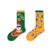 Winter Socks Colorful Cartoon Print MidTube AntiSlip Thick Knitted Elastic Breathable Colorfast No Warm AntiShrink