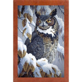 Winter Watch - Great Horned Owl-WILGOE5669 Framed Print 35.25"x23" by Wilhelm Goebel