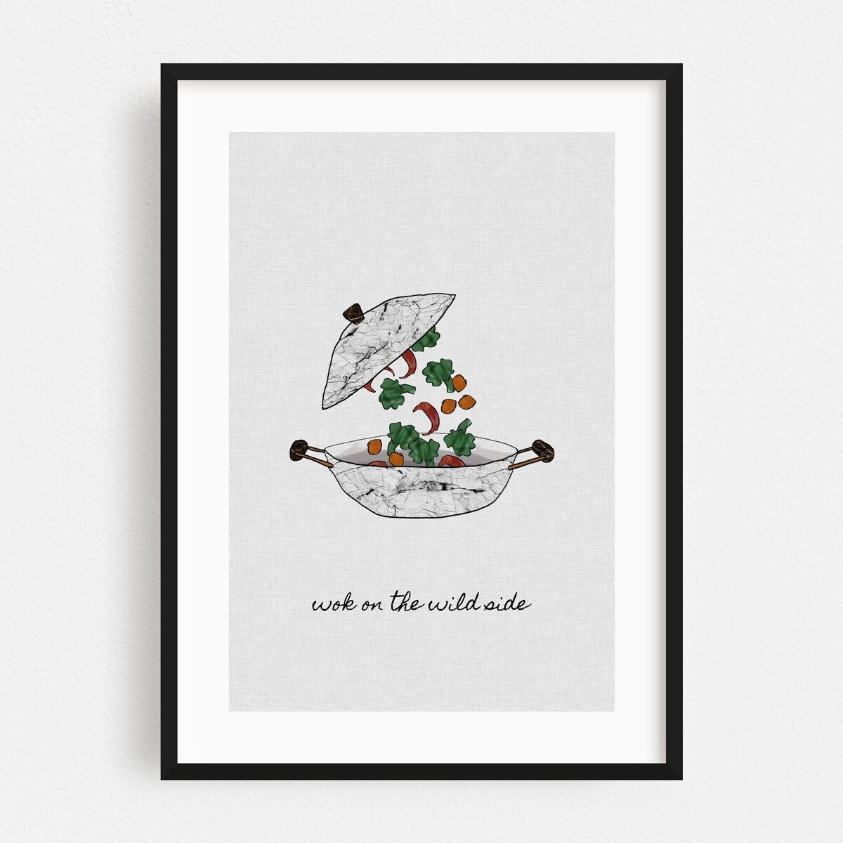 Wok On The Wild Side Illustrations Food Drink Art Print/Poster