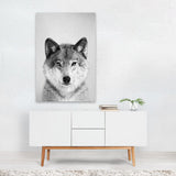 Wolf Black White Photography Animals Figurative Art Print/Poster