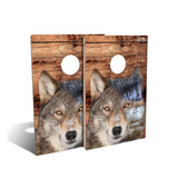 Wolf Tailgate Cornhole Board Set (Includes 8 Bags) - N/A