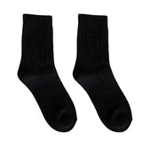 Women Fall Winter Socks MidTube Ankle Thick Knitted High Elasticity Solid Color Soft Warm AntiSlip No Sports Daily