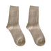 Women Fall Winter Socks MidTube Ankle Thick Knitted High Elasticity Solid Color Soft Warm AntiSlip No Sports Daily